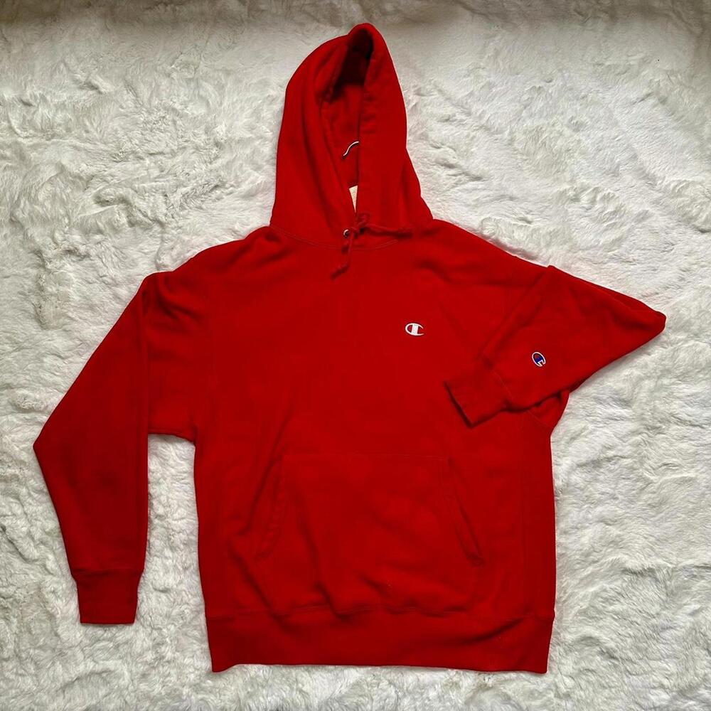 Champion Red Hoodie Men's Sweatshirt